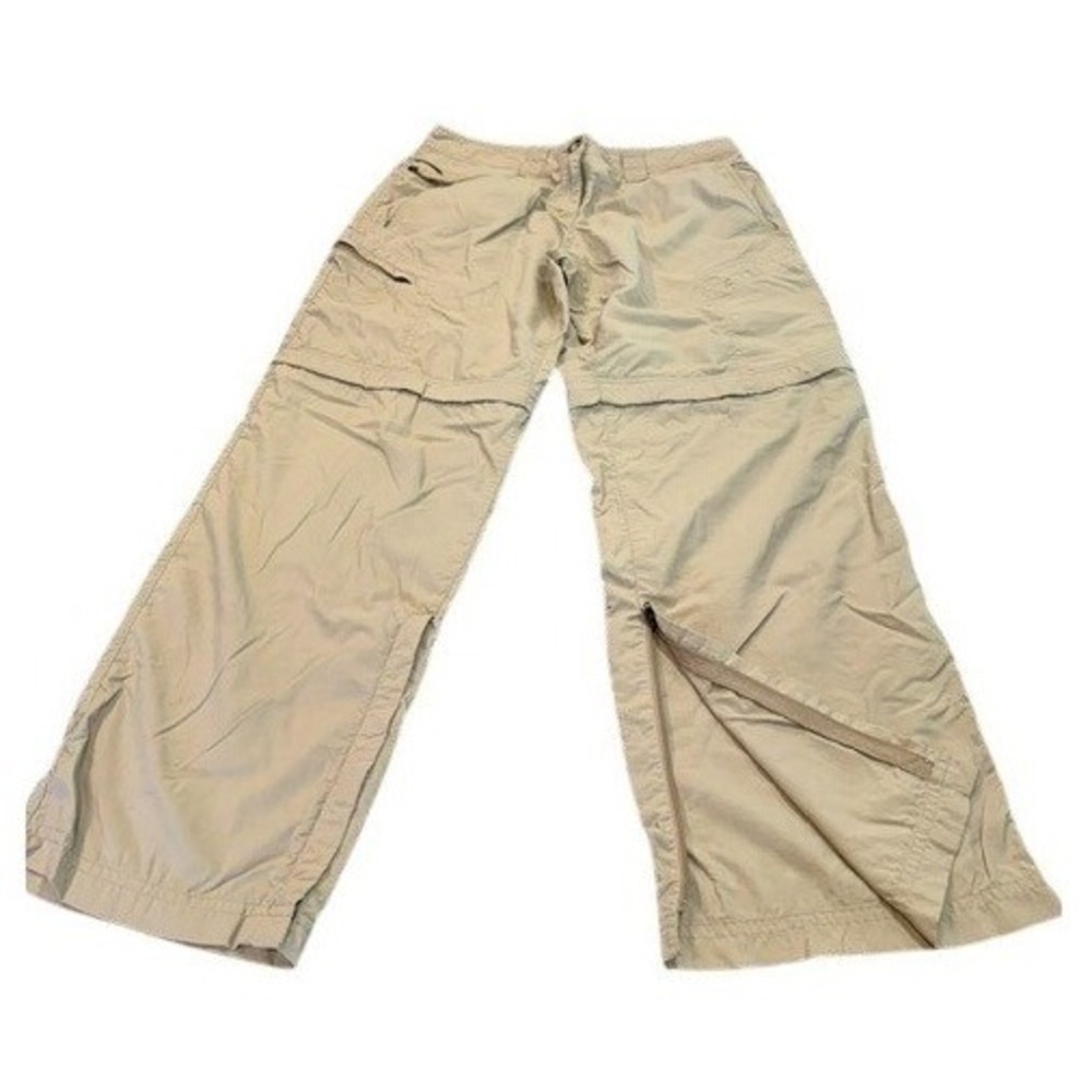 ExOfficio Womens 8 Insect Shield Zip Off Convertible Hiking Pants Khaki Nylon